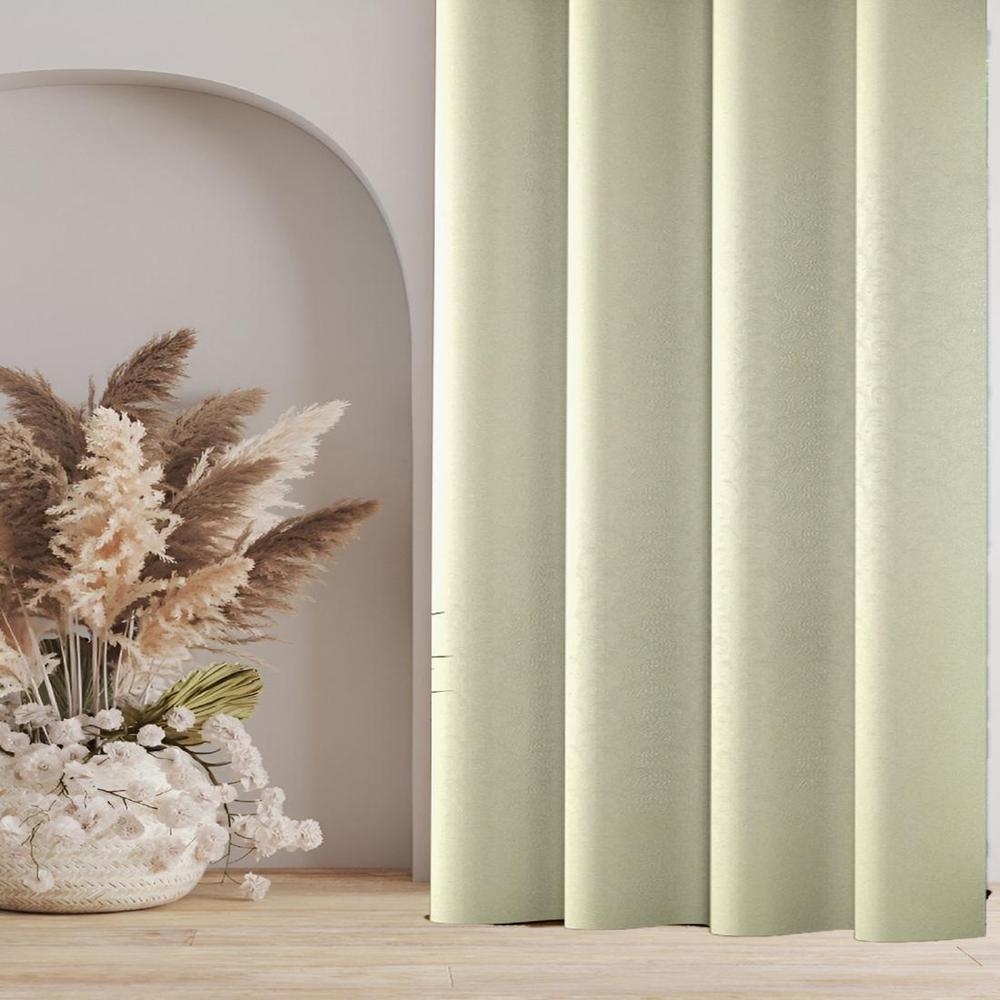 Floral Emboss Pack of 2 Blackout Window Curtains