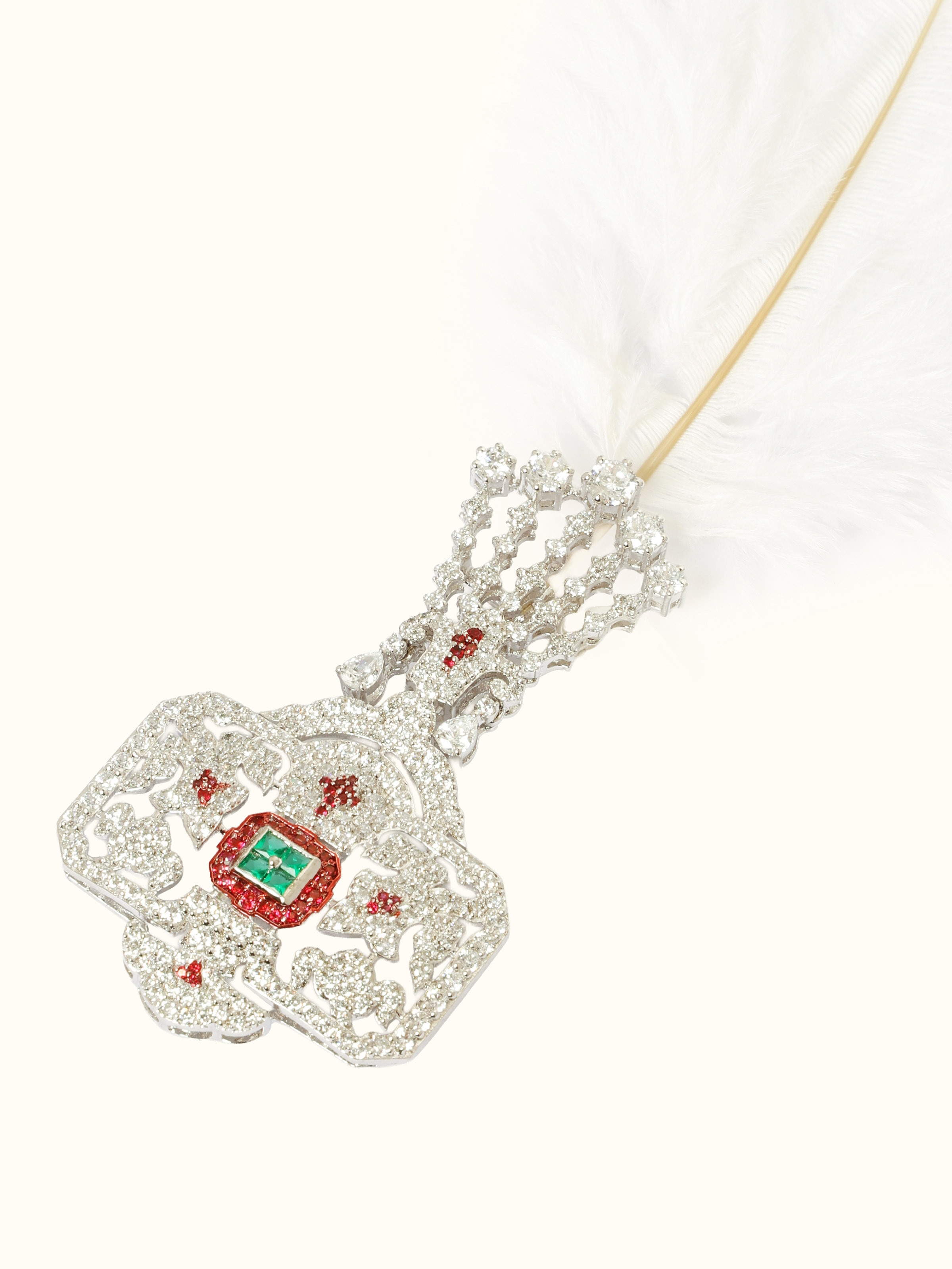 angled view of silver smithing silver brooch pin