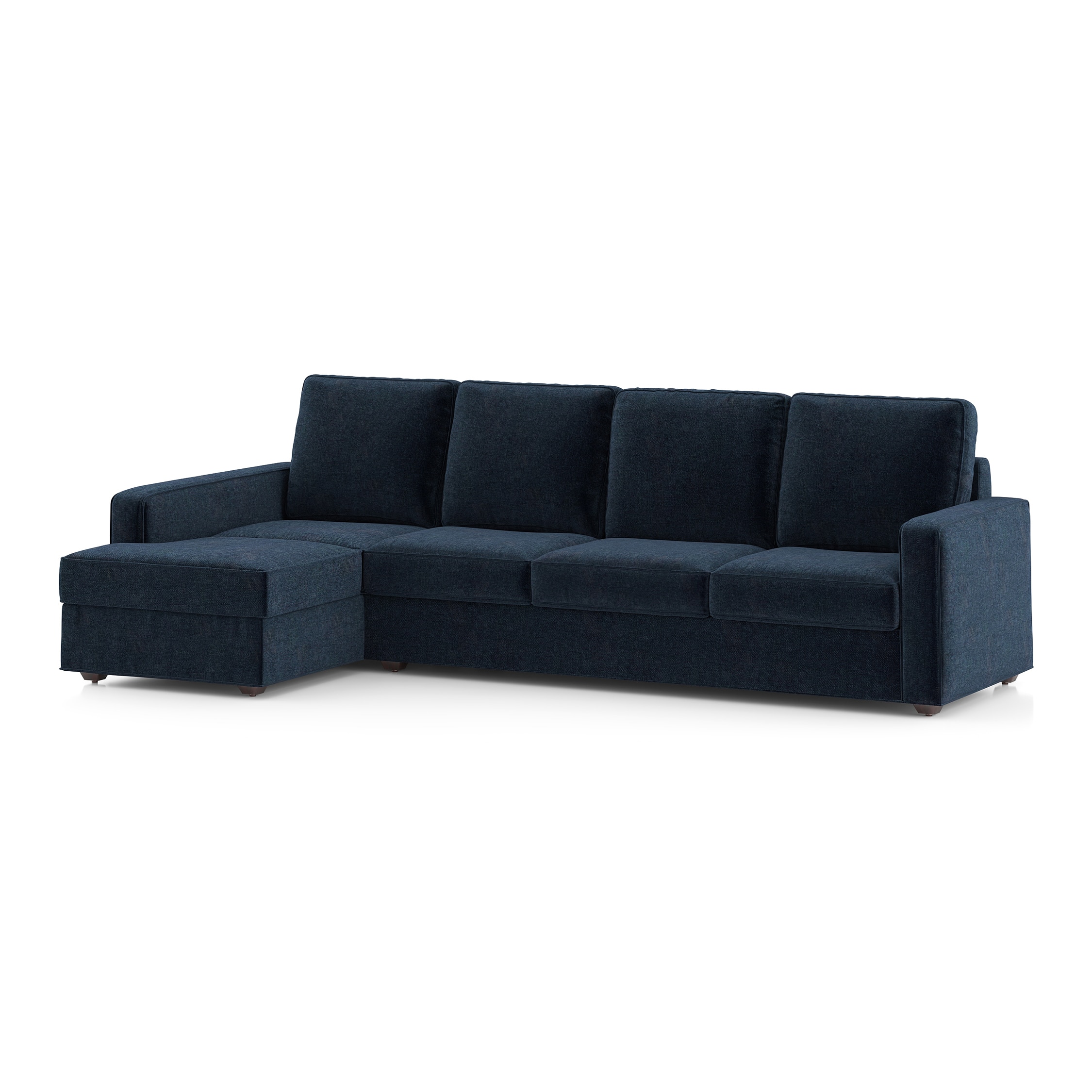 Apollo Sofa (Colour : Cobalt, Cushion : Soft, Back Type : High Back, Seating Capacity : Left Aligned 3 Seater + Left Aligned Chaise)