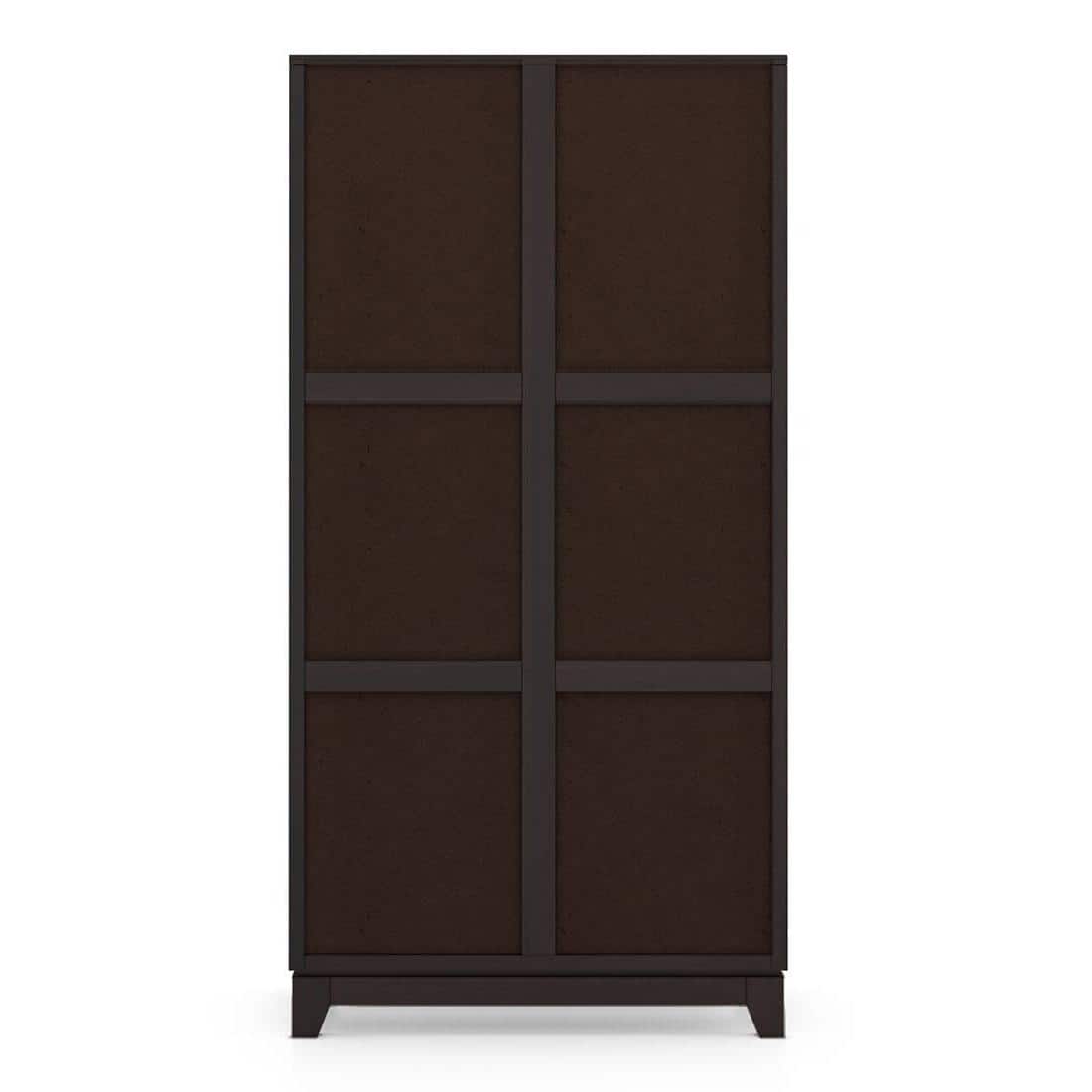 Magellan Solid Wood 2 Door Wardrobe in Mahogany Finish