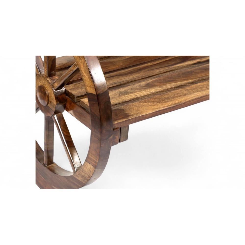 Oakmont Sheesham Wood Traditional 3 Seater Bench