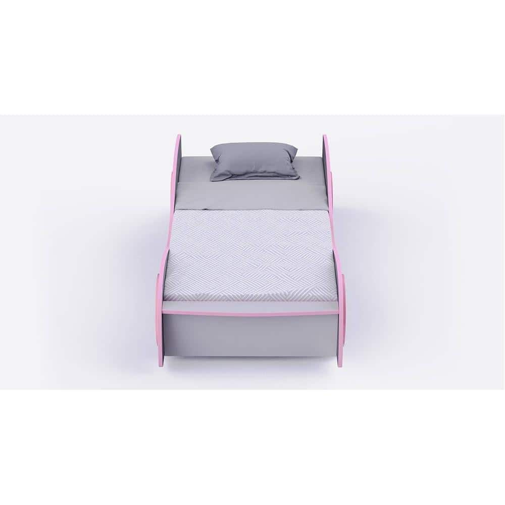 Gum Engineered Wood Open Storage Bed in Grey Colour