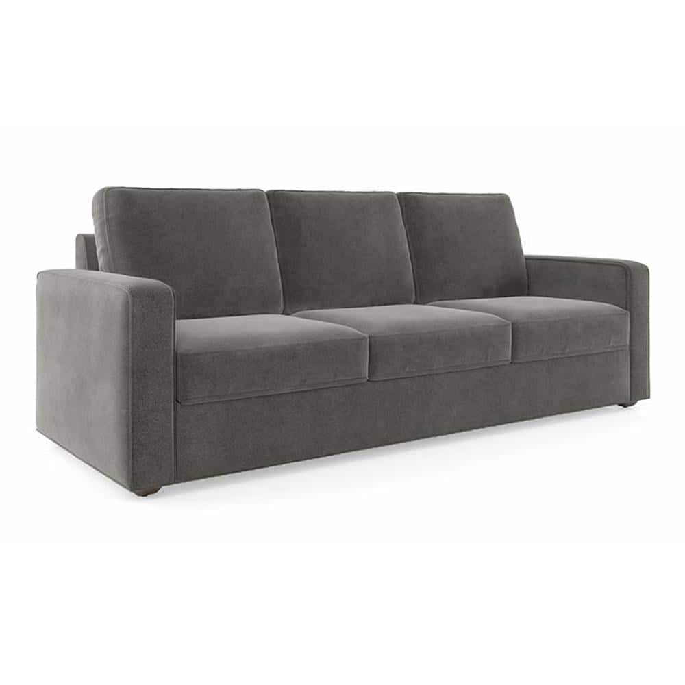Apollo 3 Seater Fabric Sofa in Ash Grey Velvet Colour