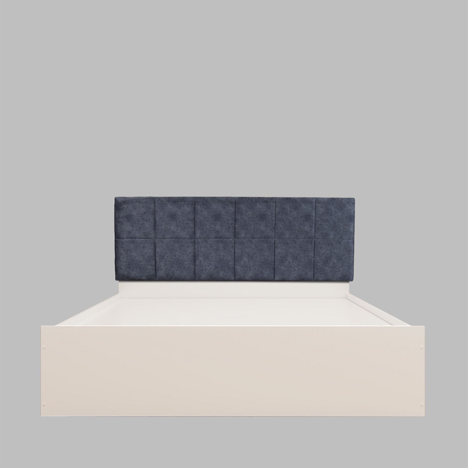 Prana Bed With Premium Leatherette Fabric Box and Half Hydraulic Storage - Queen Bed