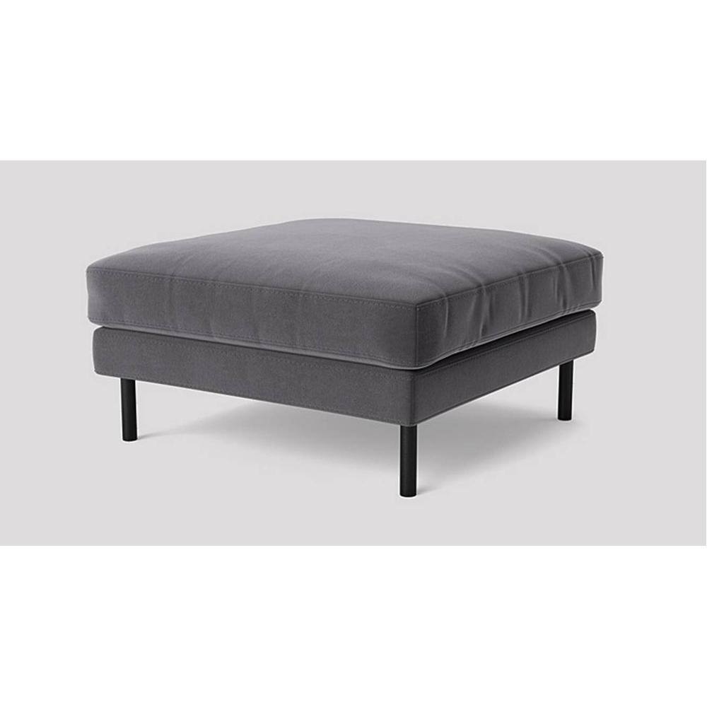 Munich Ottoman Color in Dark Grey
