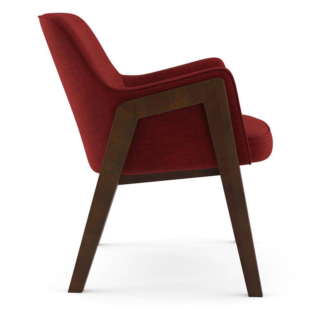 Carven Lounge Chair in Red Colour