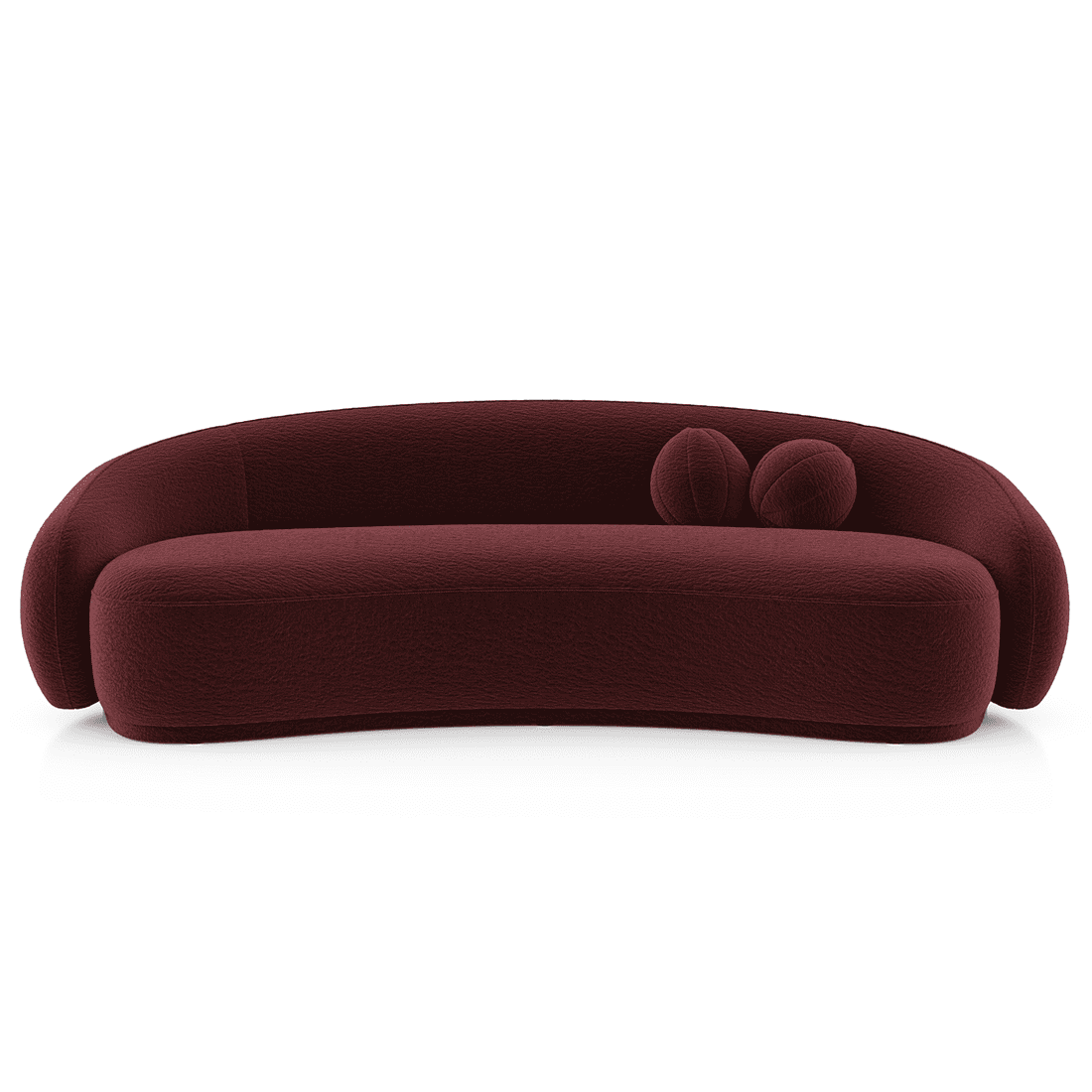 Mia Fabric Sofa Mulberry Red - 3 Seater