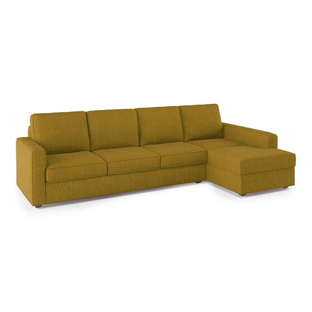 Apollo Sofa (Colour : Olive Green, Cushion : Hard, Back Type : Regular, Seating Capacity : Right Aligned 3 Seater + Right Aligned Chaise)