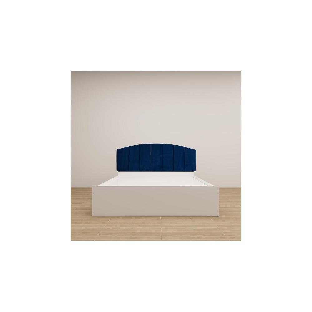 Satya Engineered Wood Queen Size Bed In White Finish