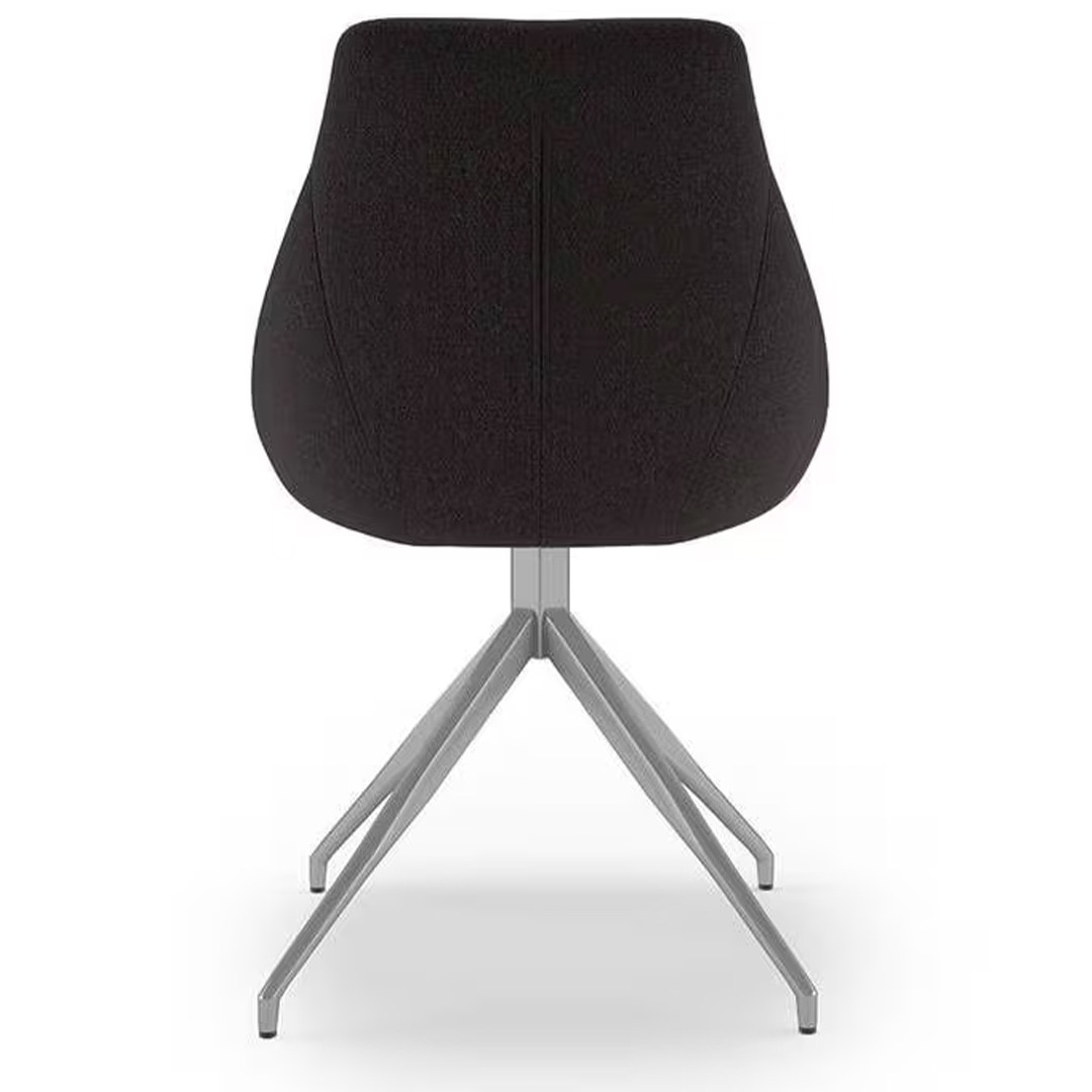 Doris Fabric Accent Chair in Dark Grey Colour