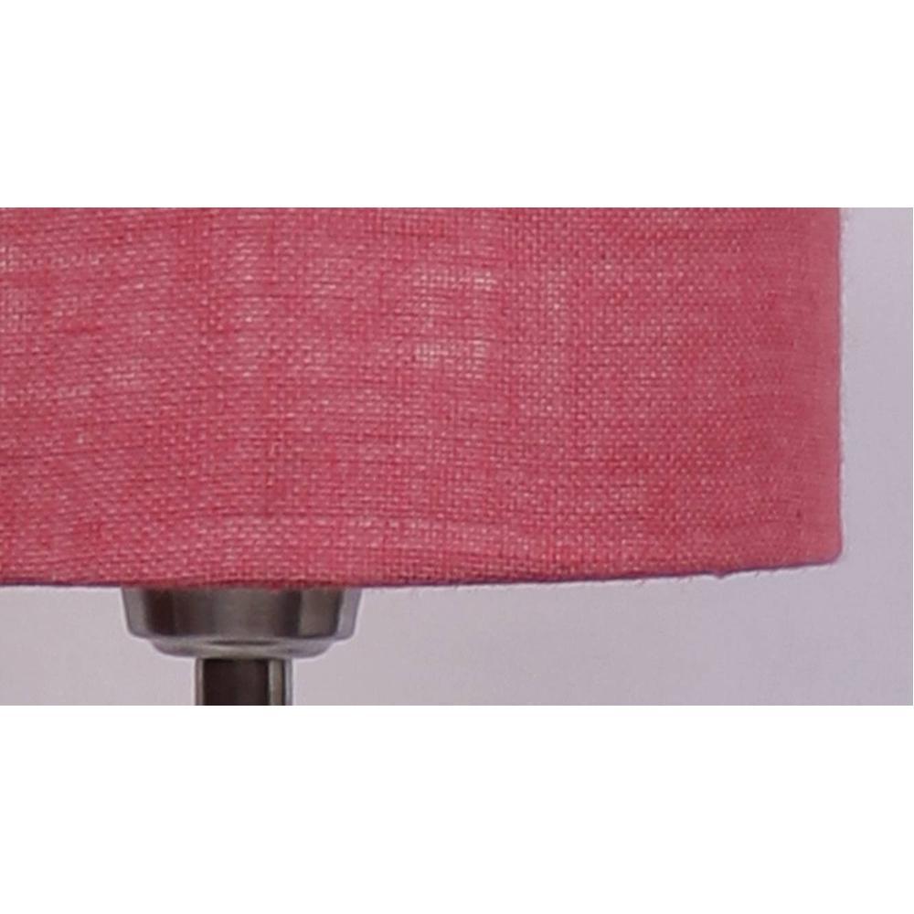 Daveigh Pink Cotton Shade Floor Lamp