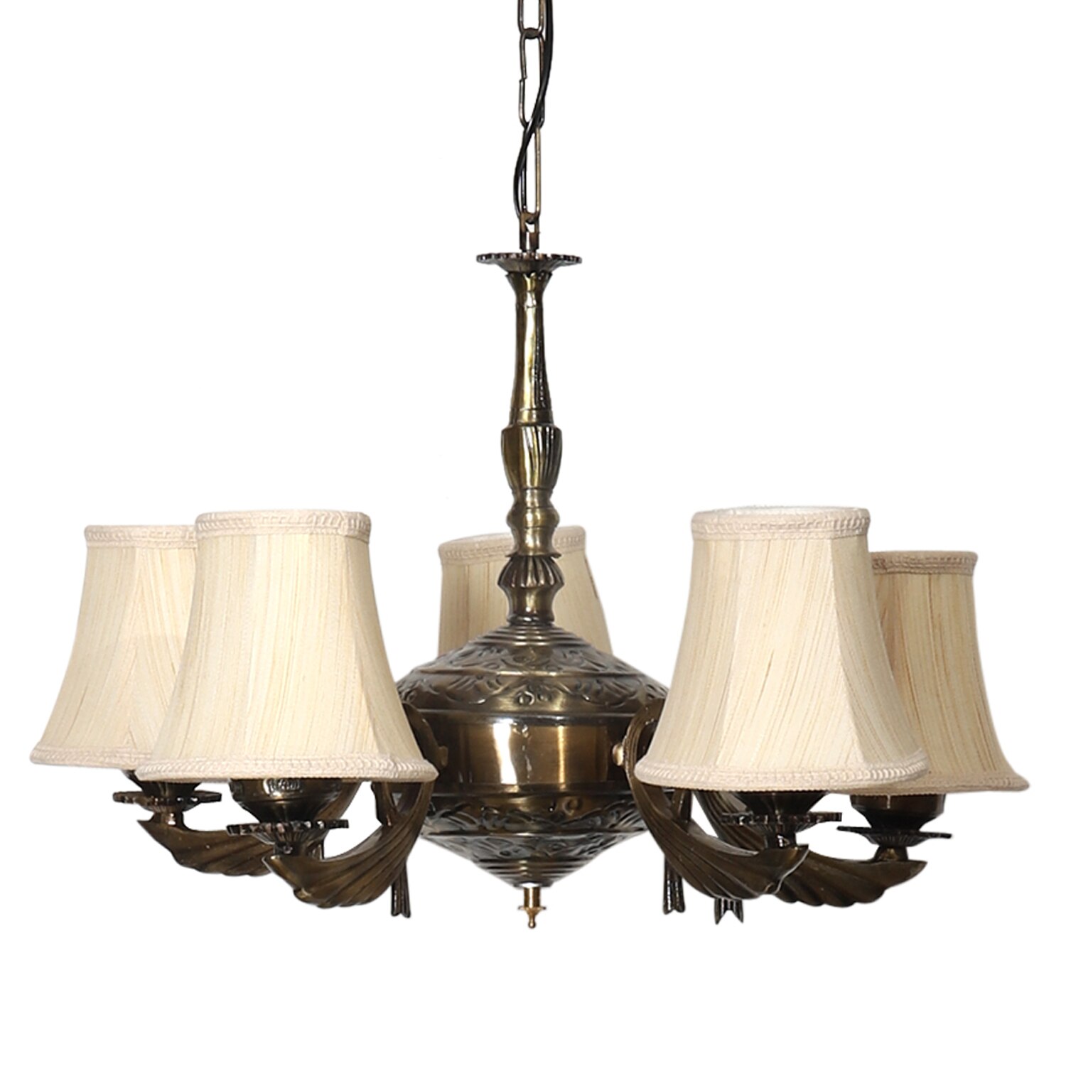 Devansh Dual Steel Metal  Wallmounted Lamp With Cotton Steel Metal  Shade