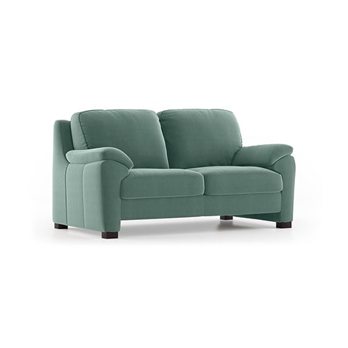 Farina Luxe 2 Seater Fabric Sofa in Dusty Turquoise Velvet Colour