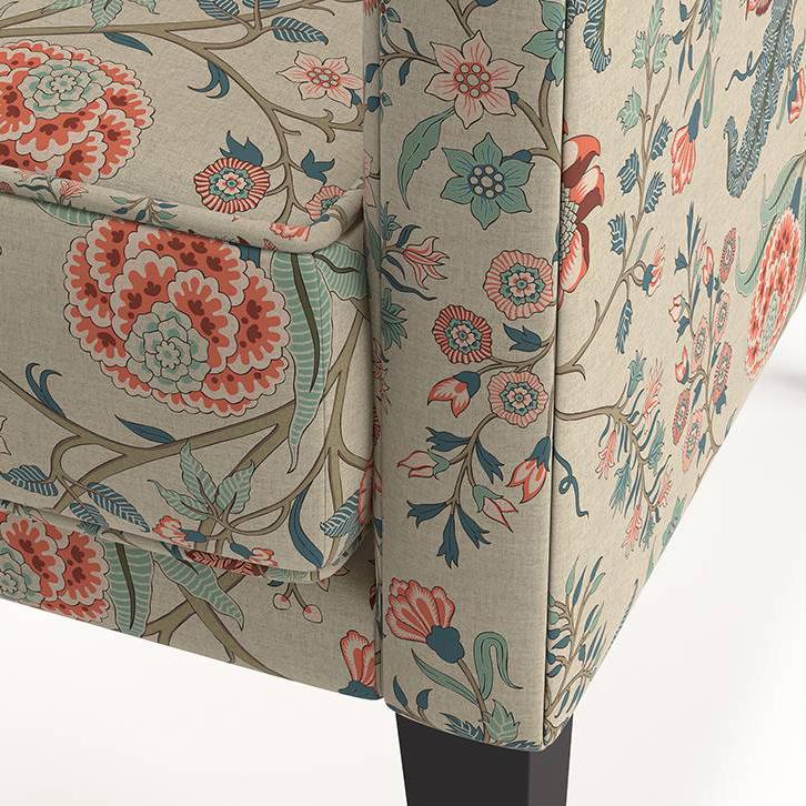 Morgen Lounge Chair in Calico Print Colour