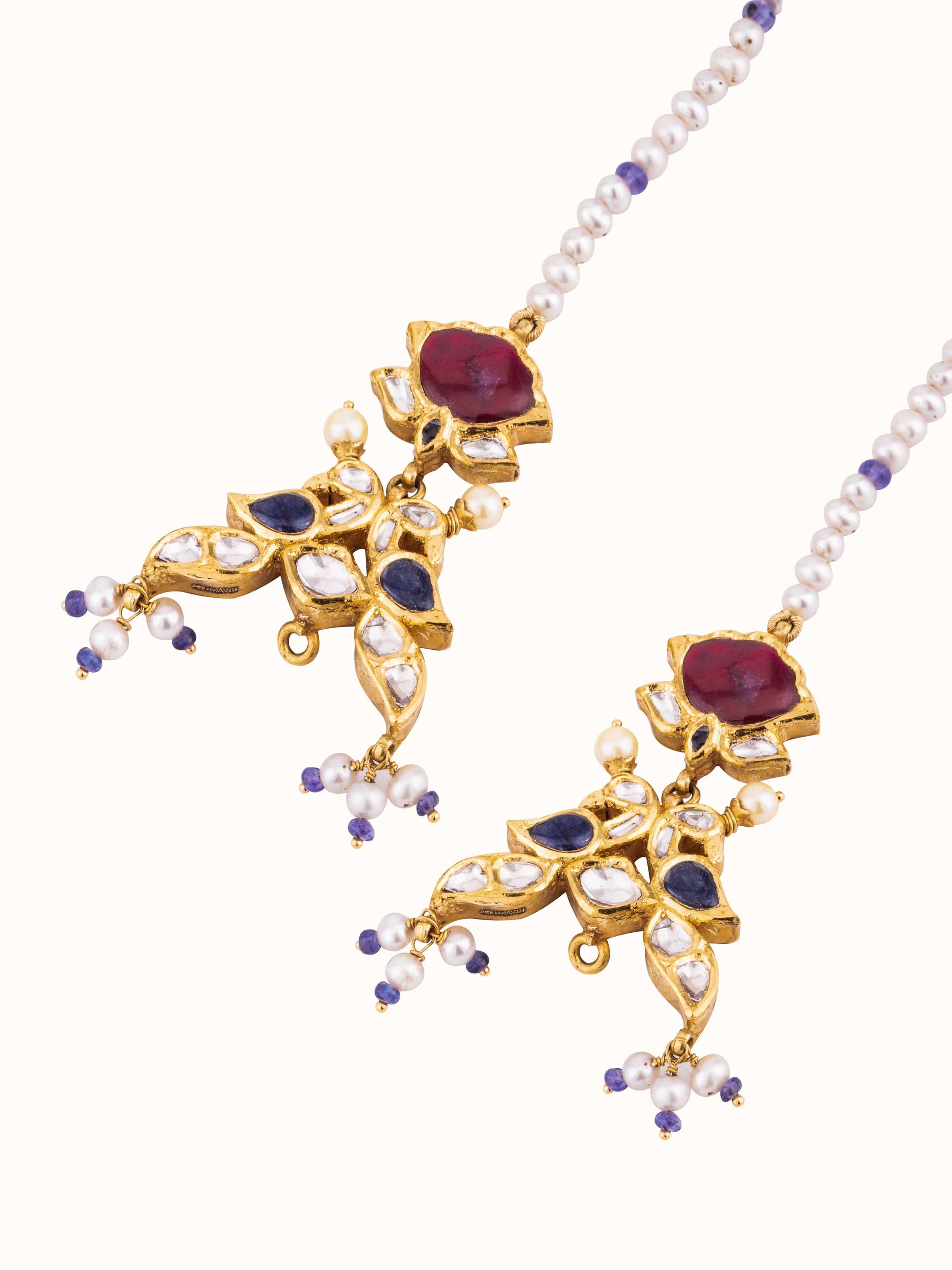 Jadau 18 Karat Gold Ear Chains