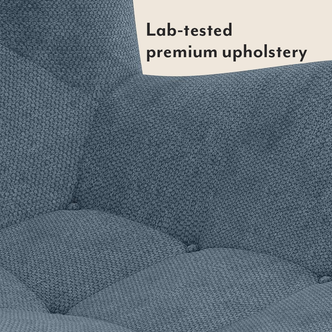 Contour Chair With Ottoman In Ocean Weave