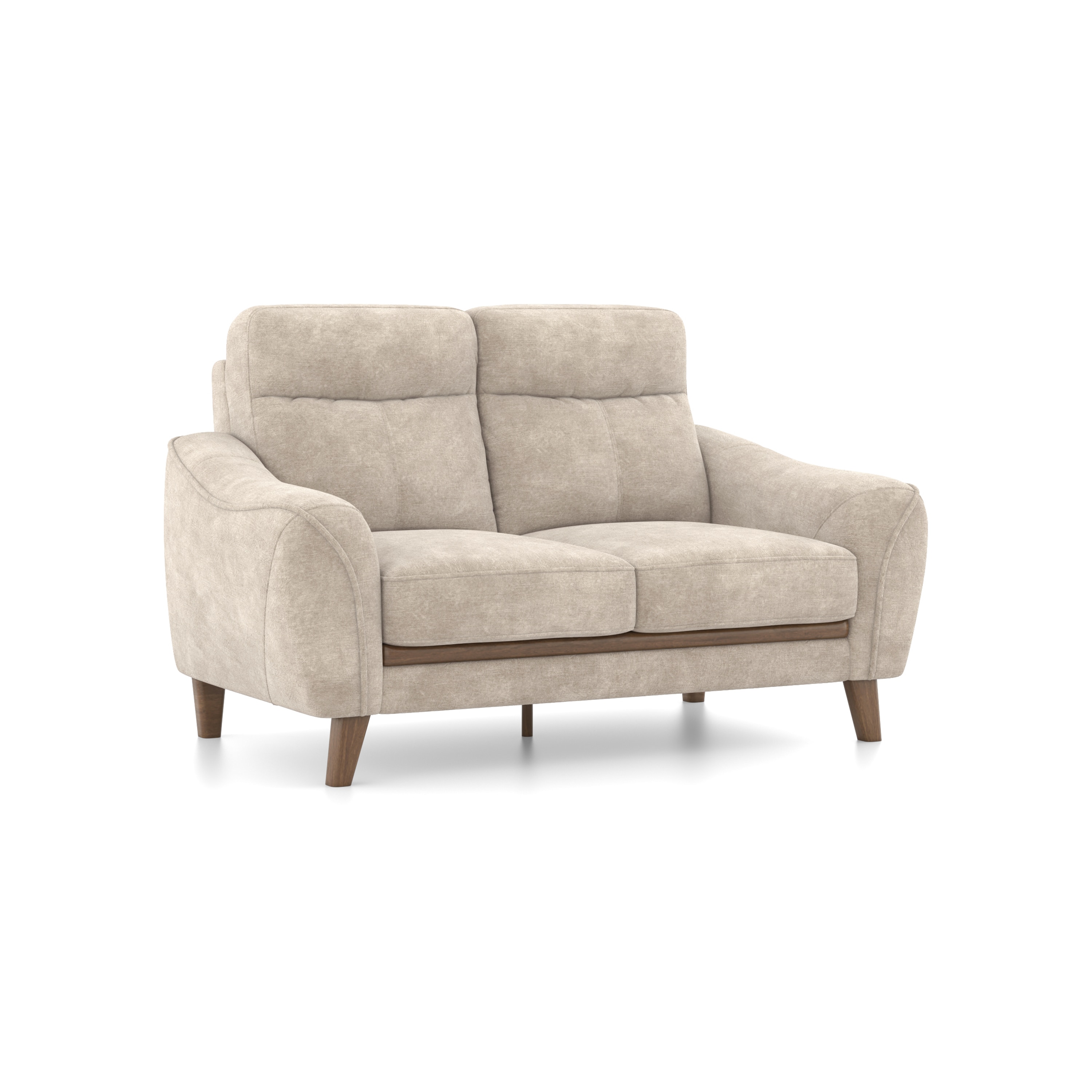 Ronan 2 Seater Fabric Sofa In Beige Colour