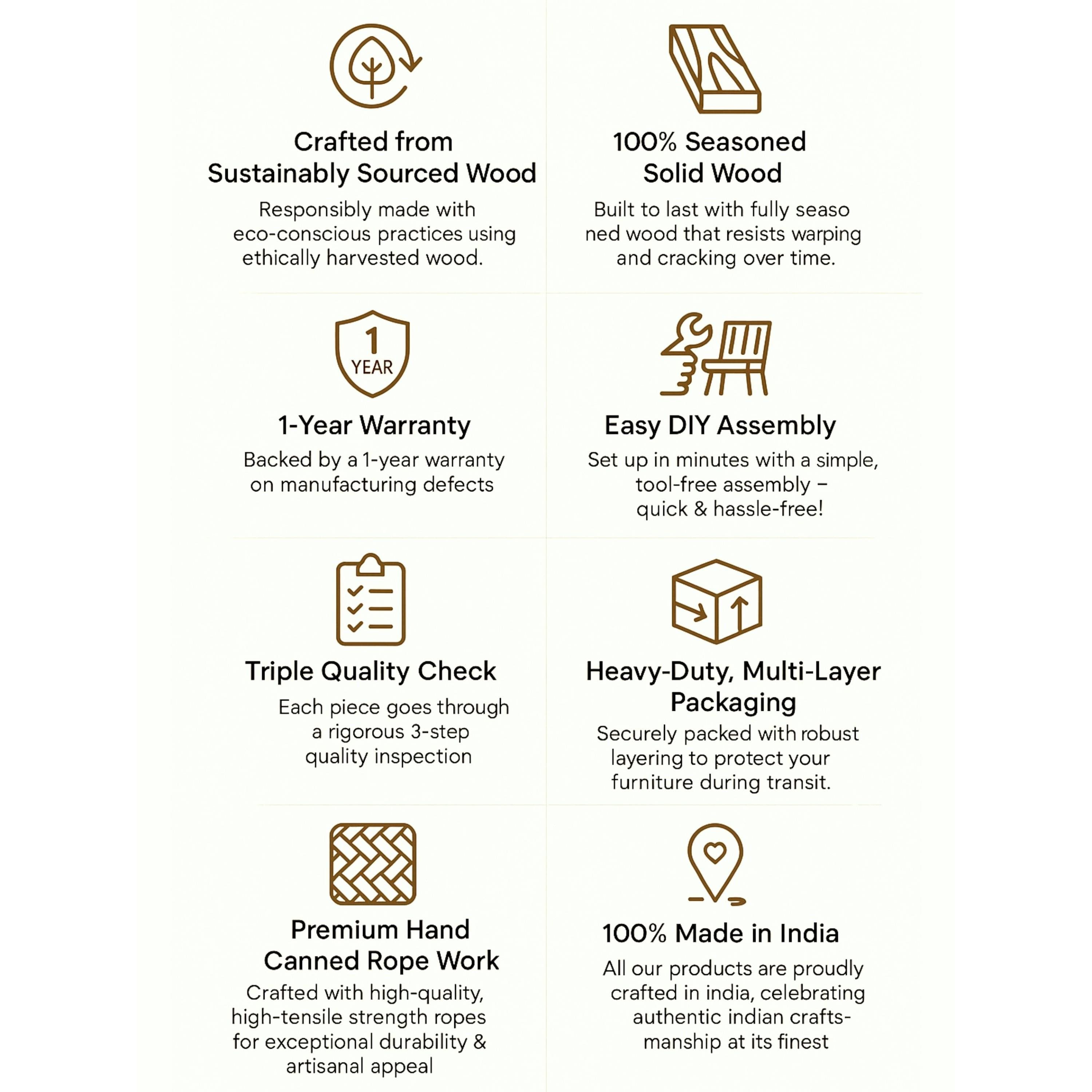 Oakville Sheesham Wood 2 Seater Maachi Bench In Assorted Multi-Colour Chindi & White Rope Canning