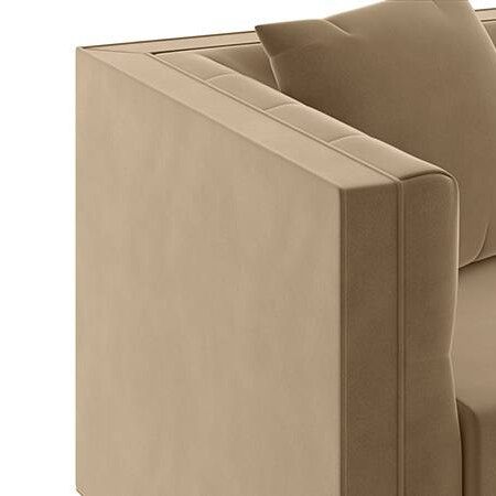 Windsor Luxe 2 Seater Fabric Sofa in Fawn Velvet Colour