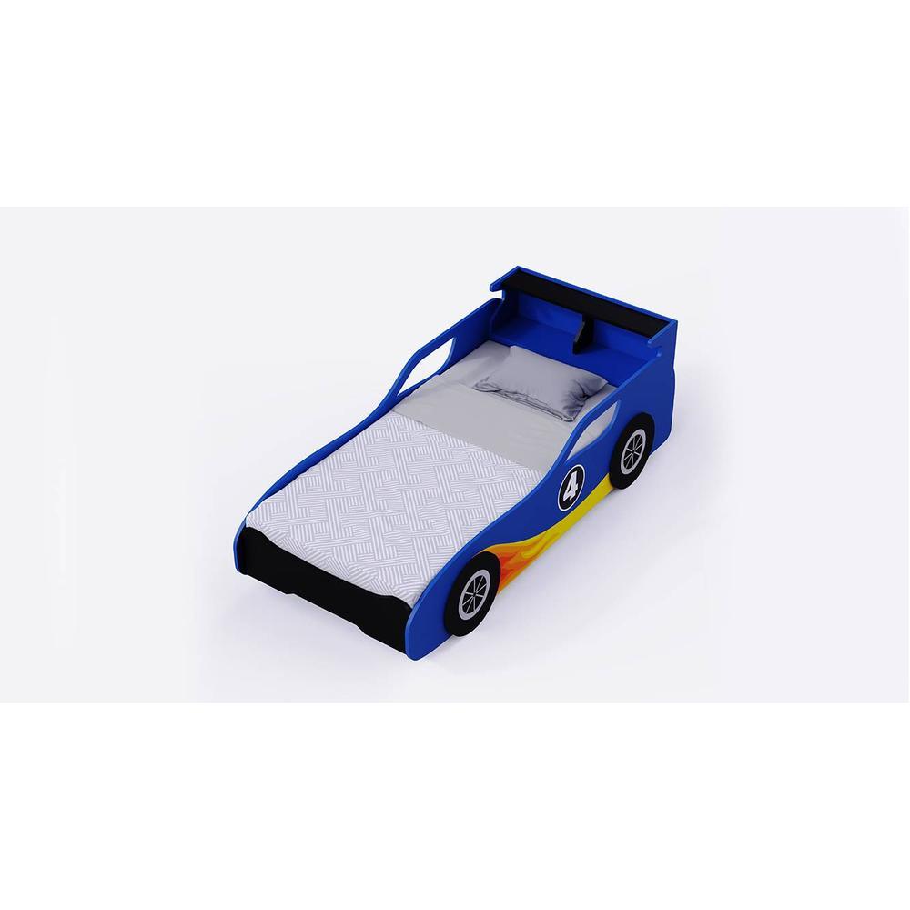 Fire Engineered Wood Open Storage Bed in Blue Colour