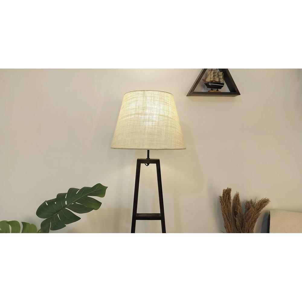 Salita Beige Jute Floor Lamp with Beige Jute Base