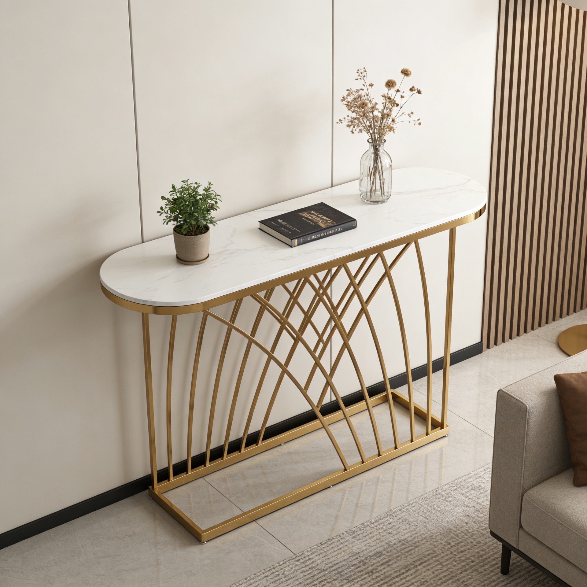 Aureum Metal Console Table