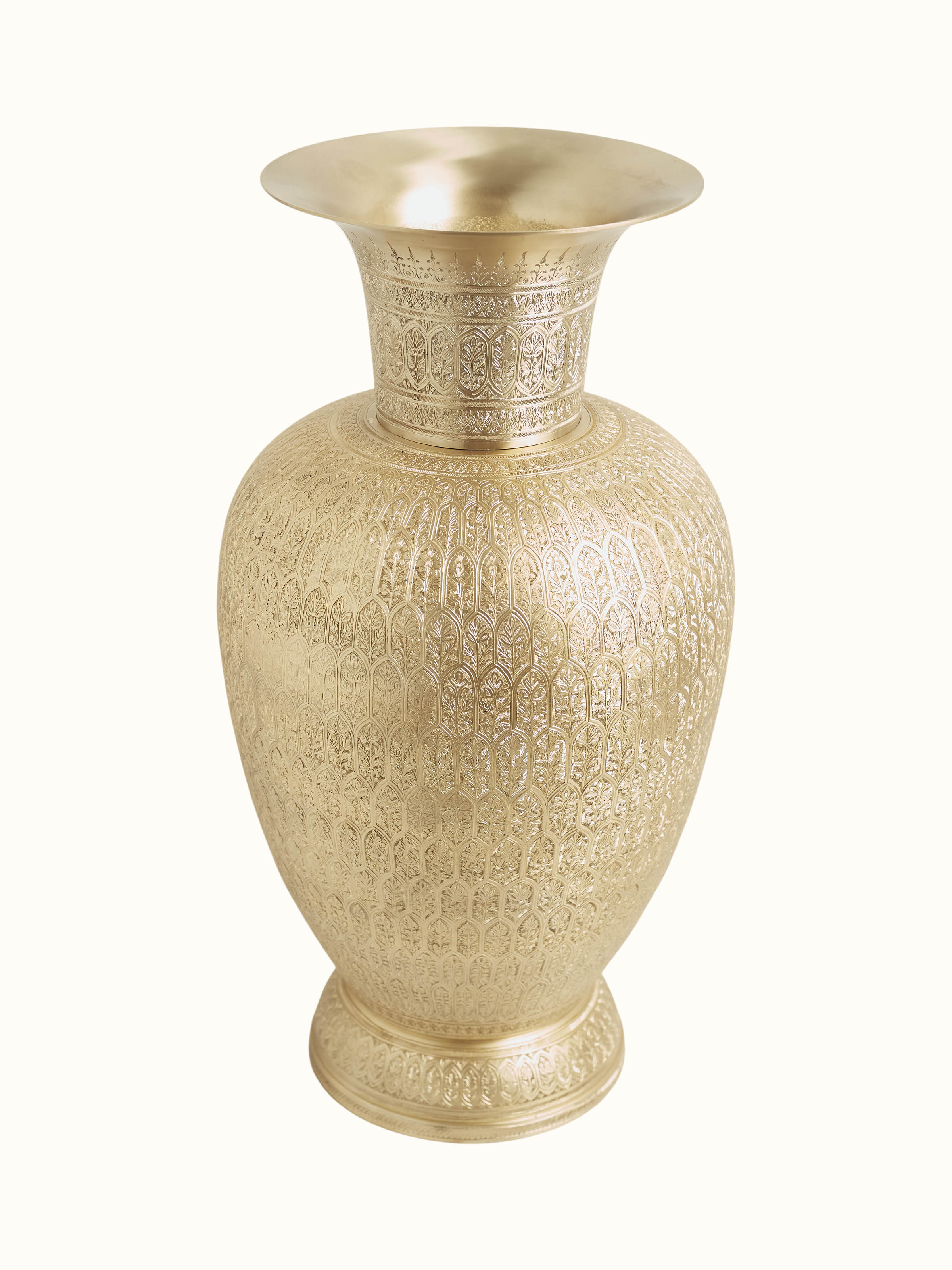 Front view of Brassware Floor Vase