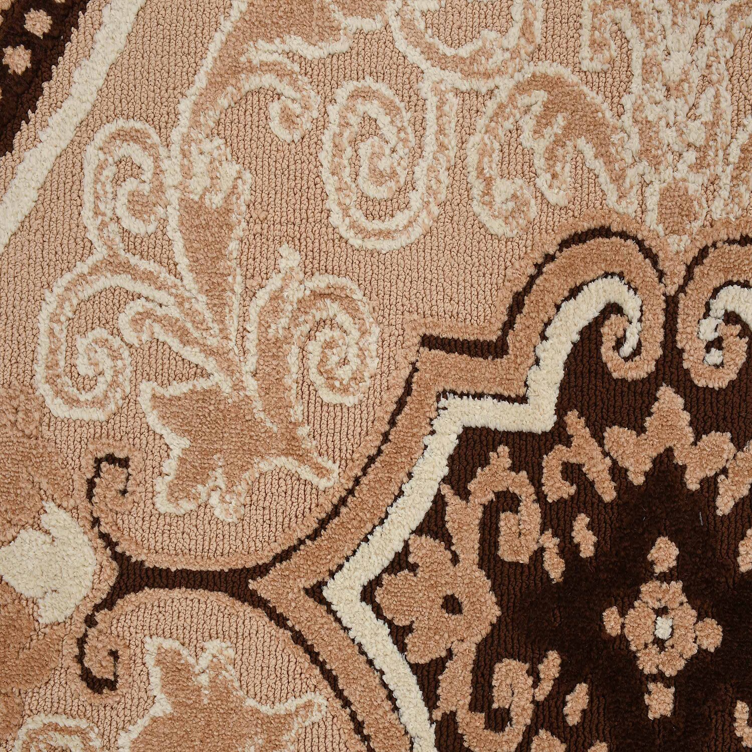 Multicolor Traditional Machine Made Polyester 6 X 9 Feet Carpet