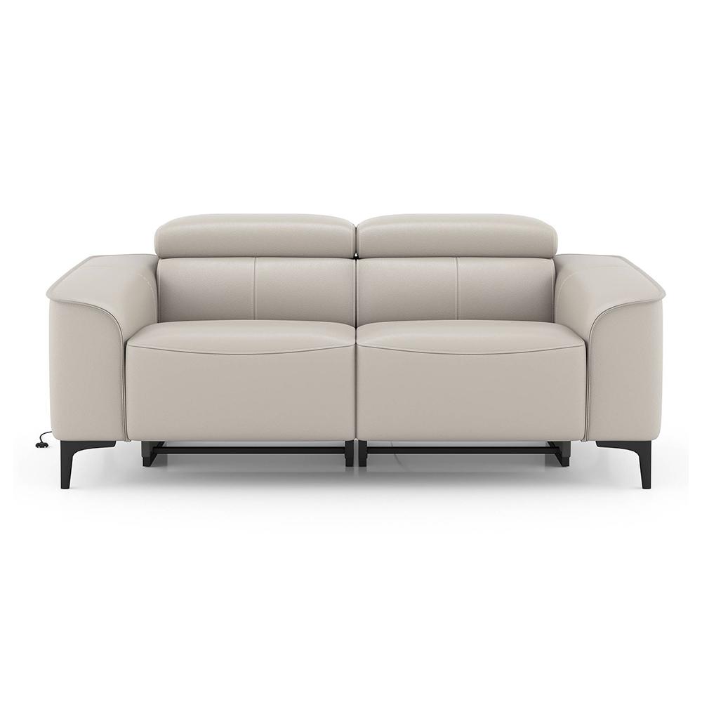 Molto Leather Recliner in Grey Colour