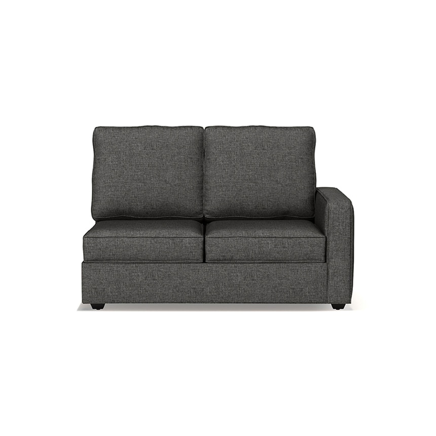 Apollo Compact Sofa (Colour : Steel, Cushion : Hard, Back Type : High Back, Seating Capacity : Left Aligned 2 Seater + Left Aligned Chaise + Ottoman)