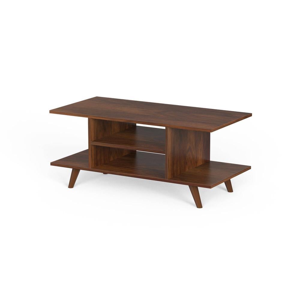 Anatdol Standard Engineered Wood Coffee Center Sofa Tea/Teapoy Console Table For Sofa Set Living Room Home Hall (Brown Maple)