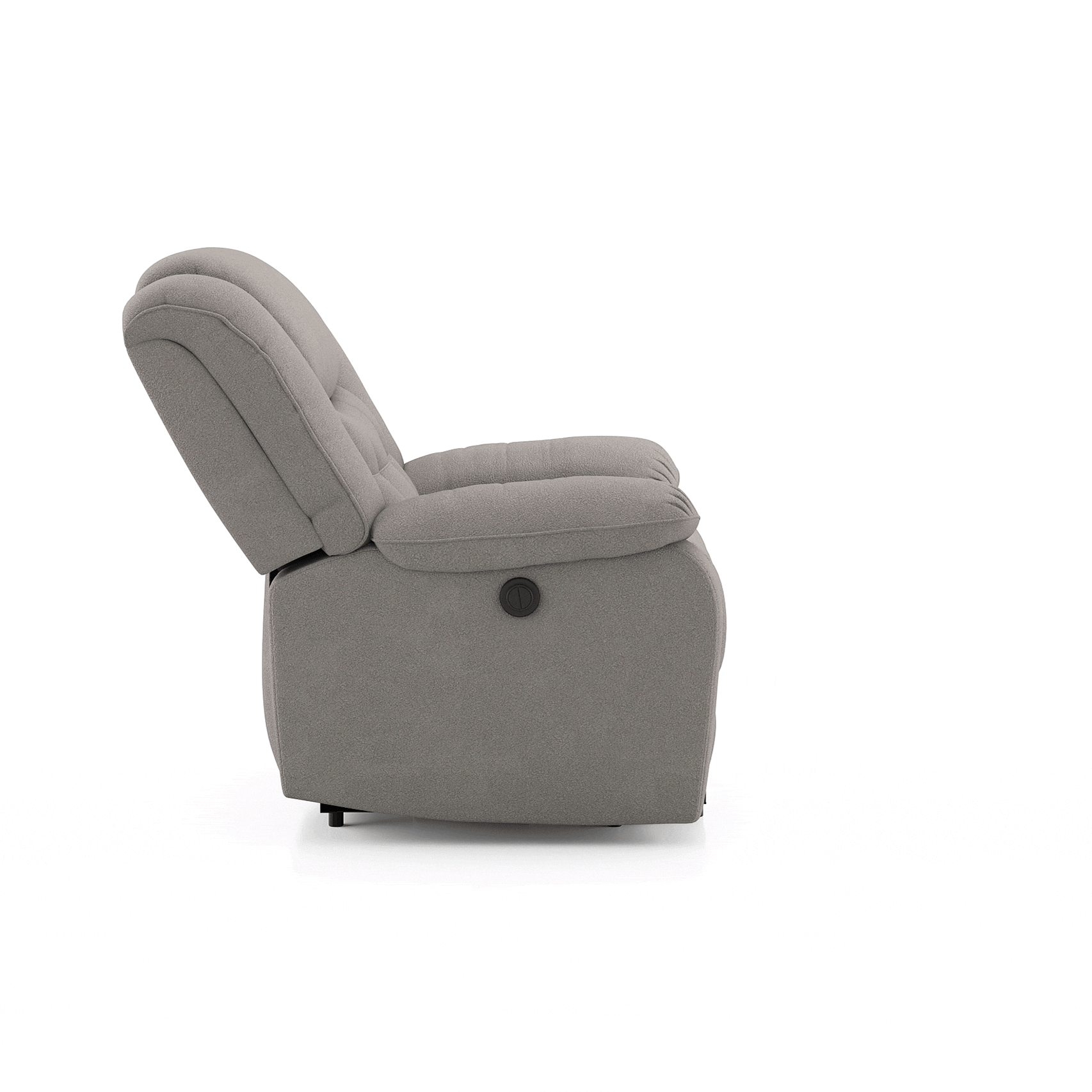 Theo Single Seater Motorized Recliner In Taupe Grey Fabric