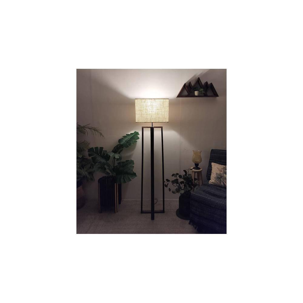 Blender Beige Jute Floor Lamp with Beige Jute Base