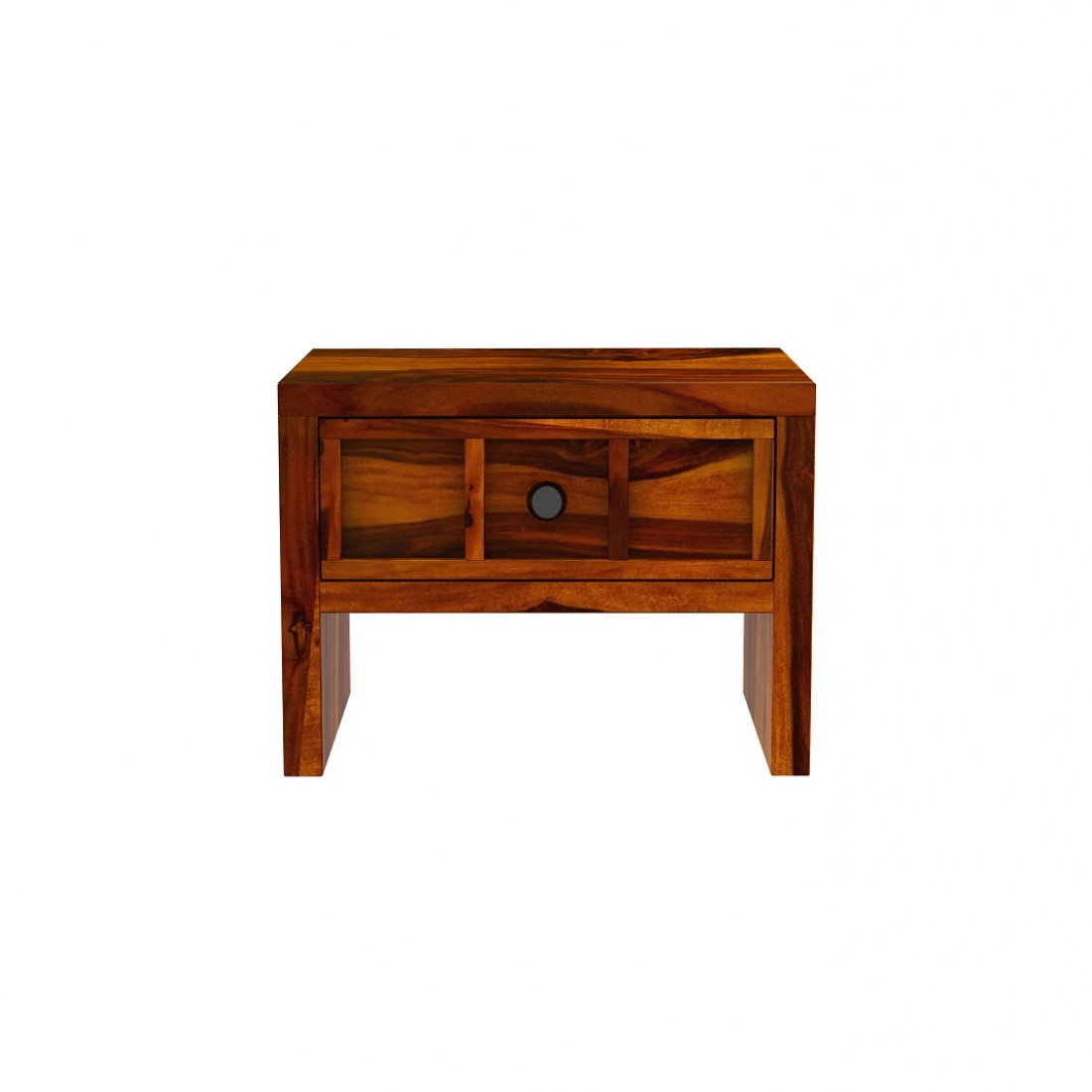 Tiana Solid Wood Bedside Table in Honey Finish