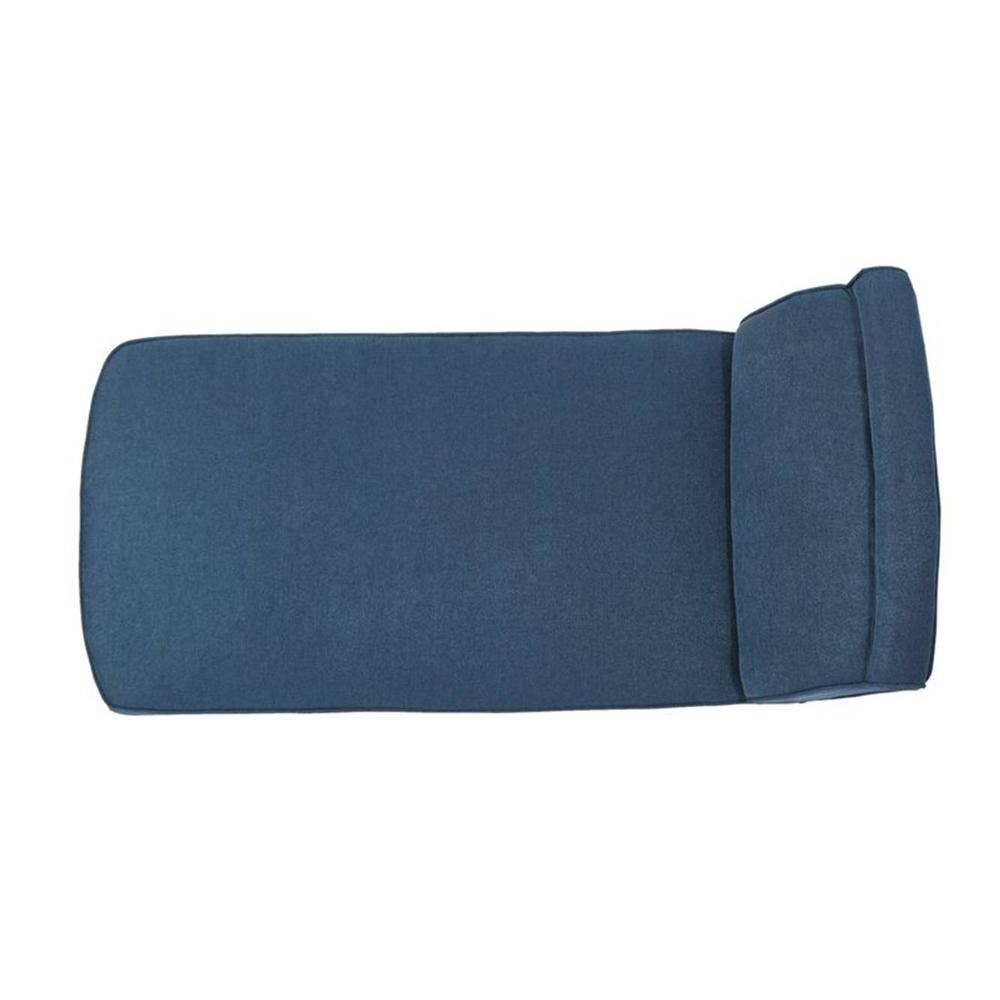 Recame Fabric Chaise Launger in T Blue Colour