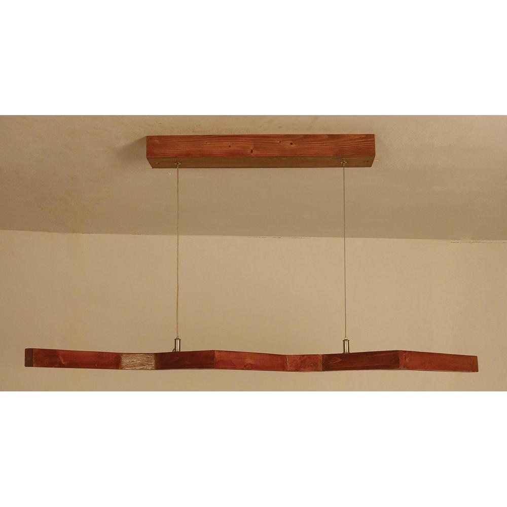 Twist 36 Brown Wooden LED Hanging Lamp