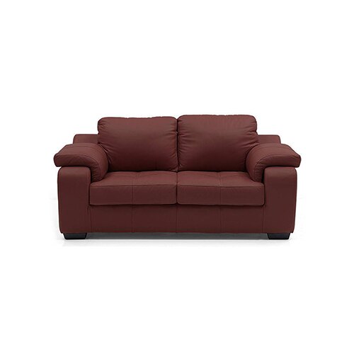 Trissino 2 Seater Leather Sofa In Wine Colour