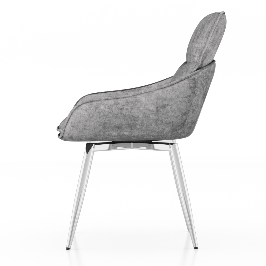 Megan Swivel Dining Chair In Grey Colour
