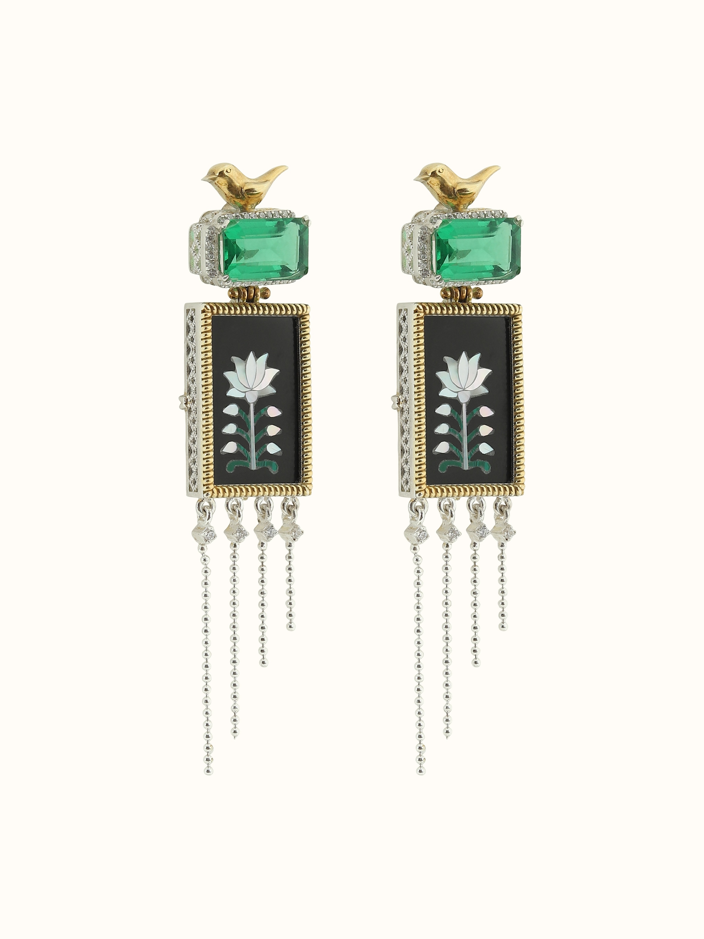 Parchinkari Silver Drop Earrings