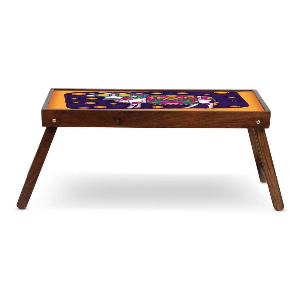 Dapper Dairy Solid Wood Bookshelf and Serving Tray In Multicolour