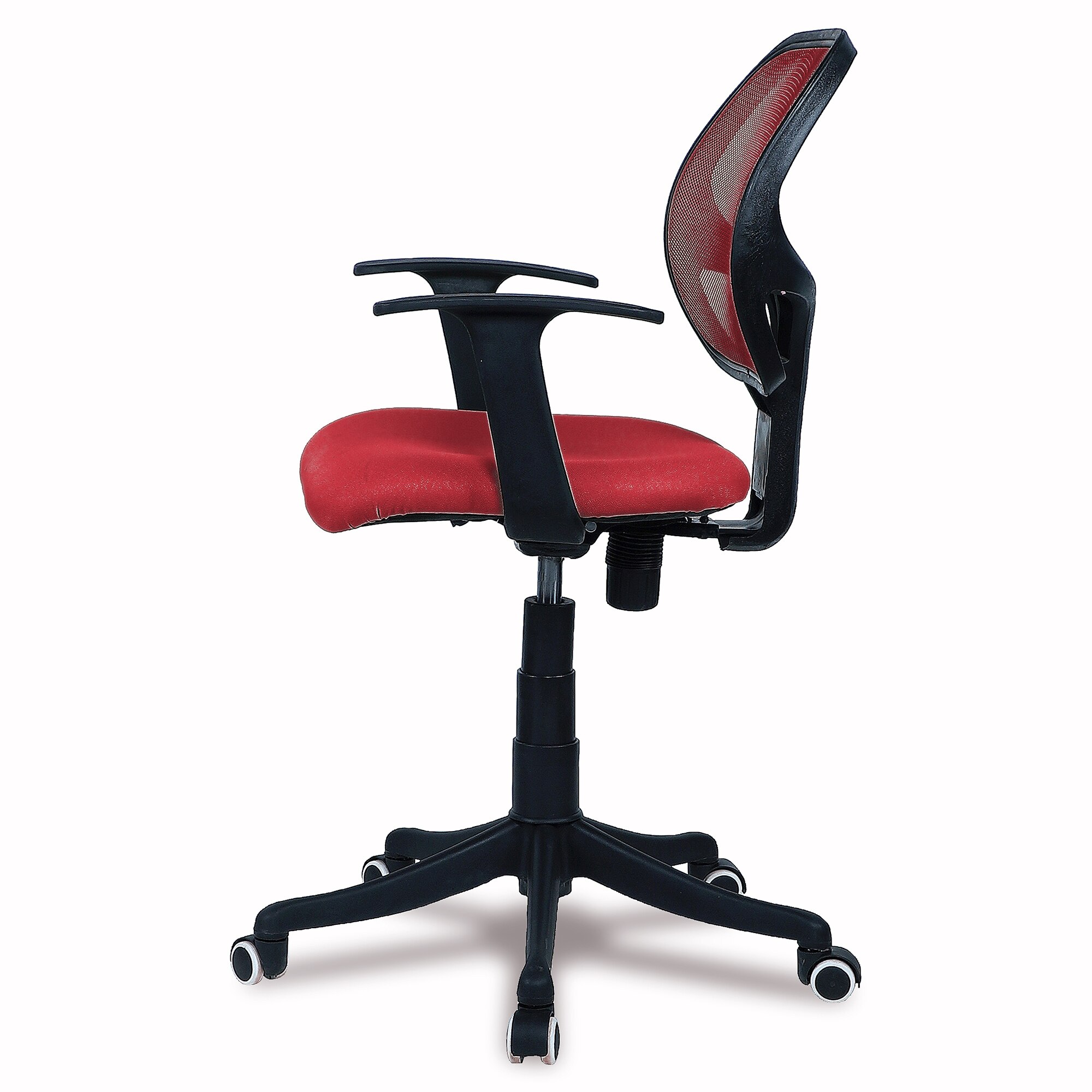 Jaazza Low Back Ergonomic Chair in Red Colour