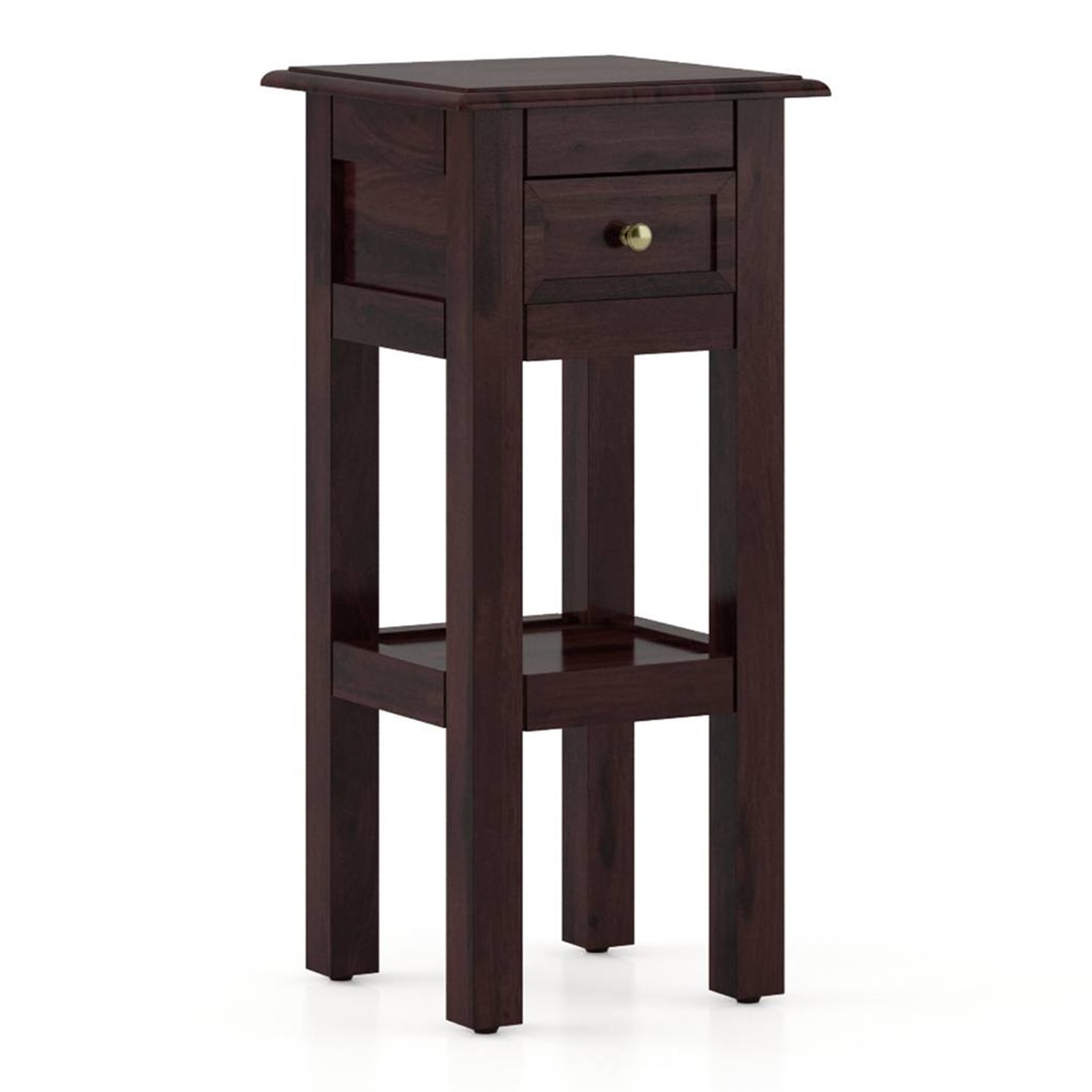 Easton Solid Wood Side Table in Mahogany Finish