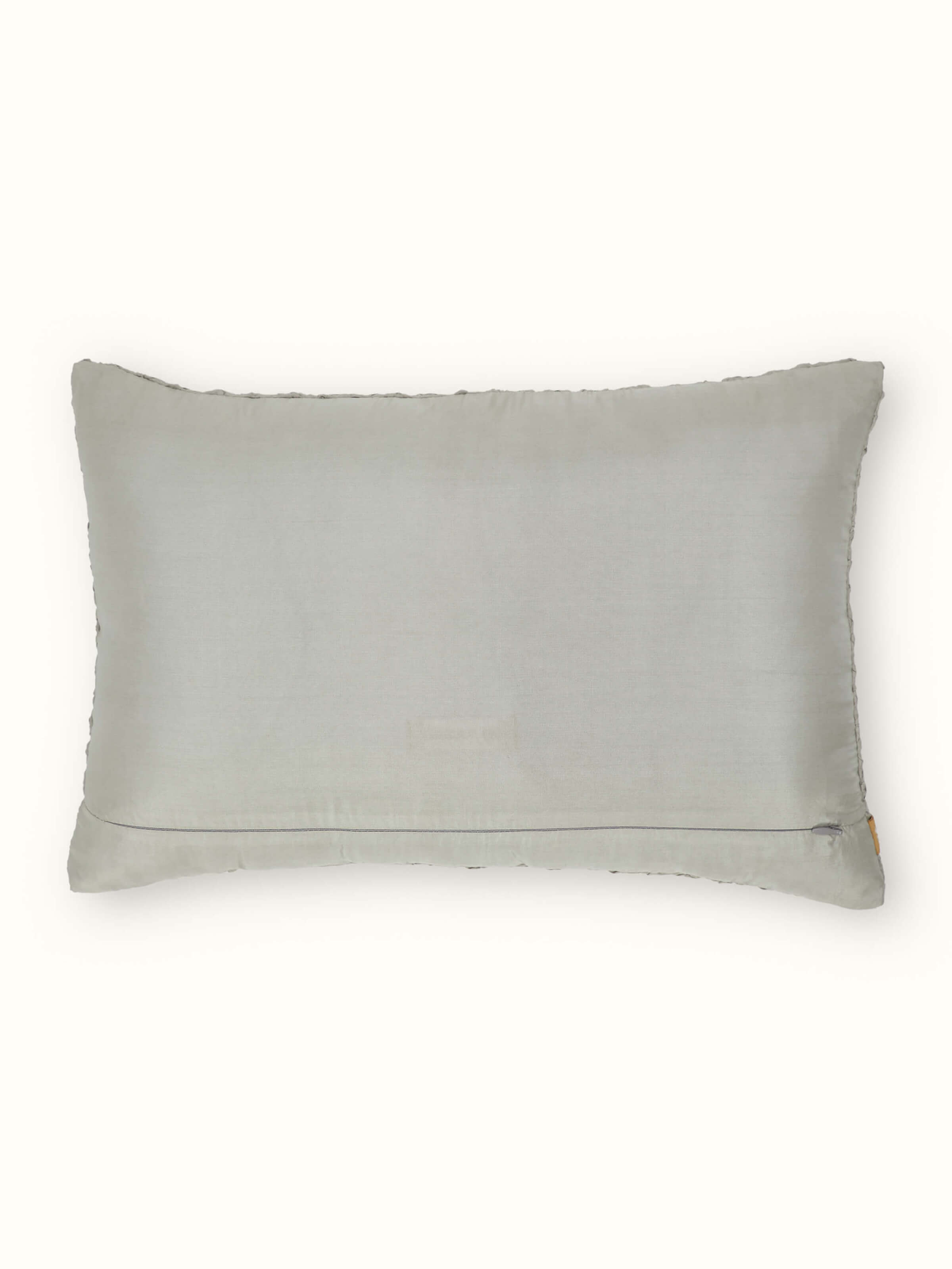 Svarupa Beige Textured Silk Bandhani Tie & Dye Cushion Cover