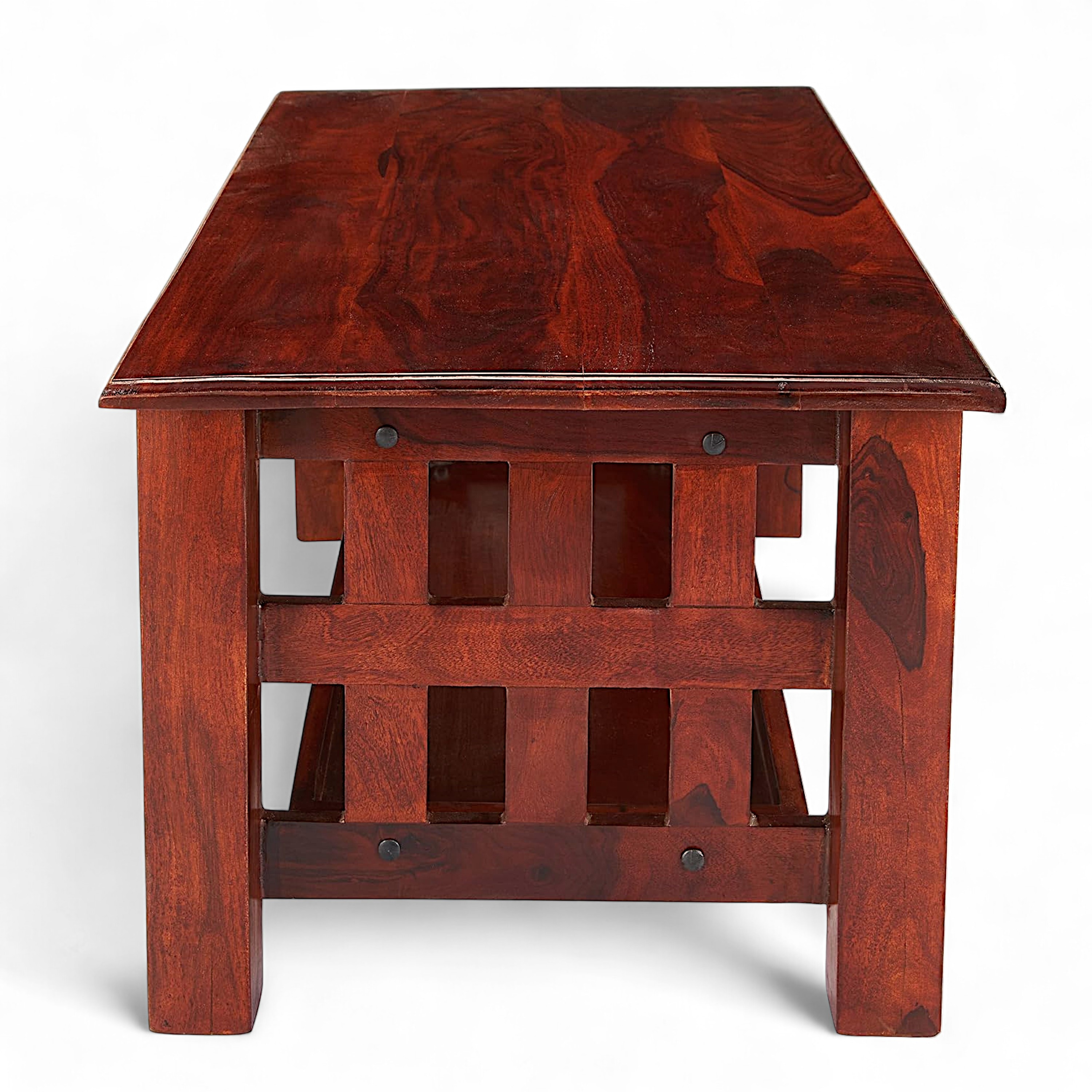 Blairs Sheesham Wood Accent Rectangle Coffee Table In Honey Finish