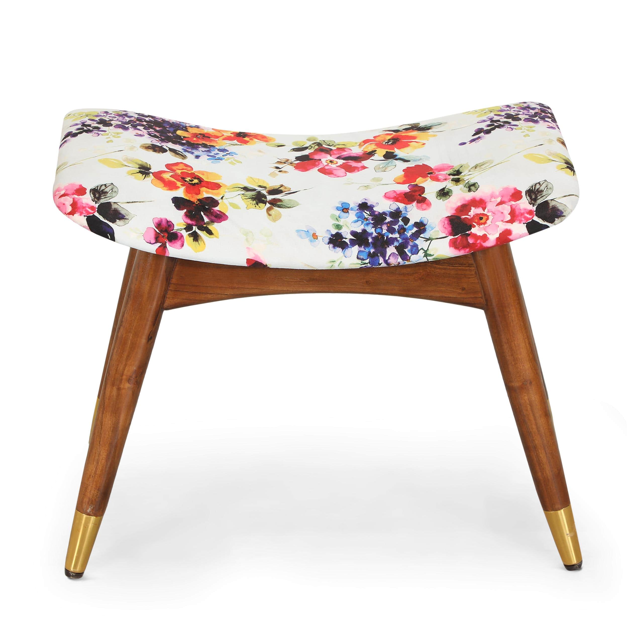 Zuno Multicolor Floral Print Seating Stool