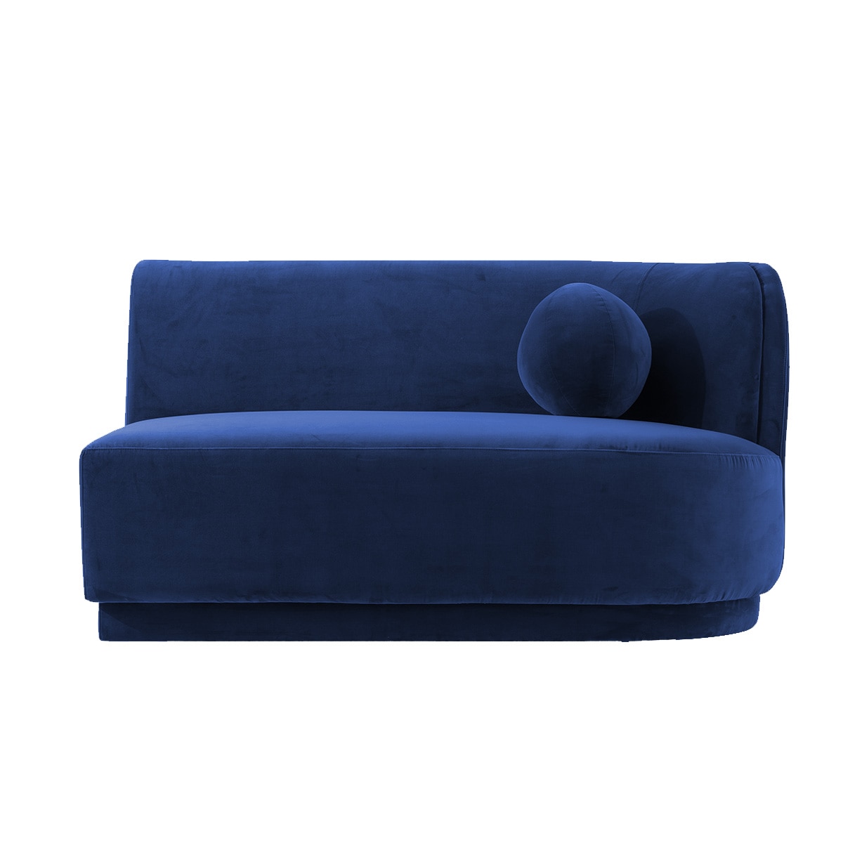 Izza Velvet 4 Seater Sofa Navy Blue  in Colour