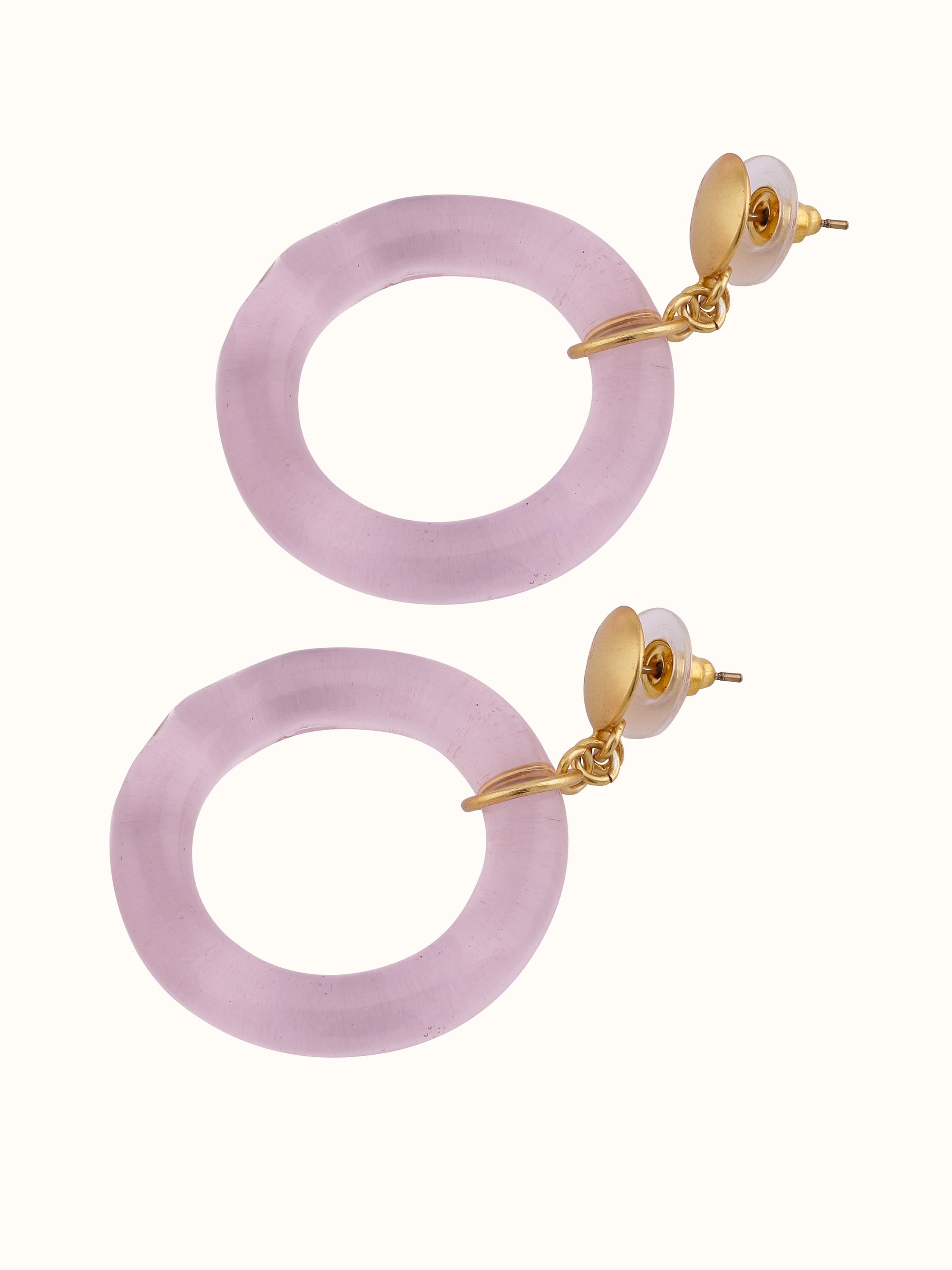 Silver Flame Glass Drop Earrings