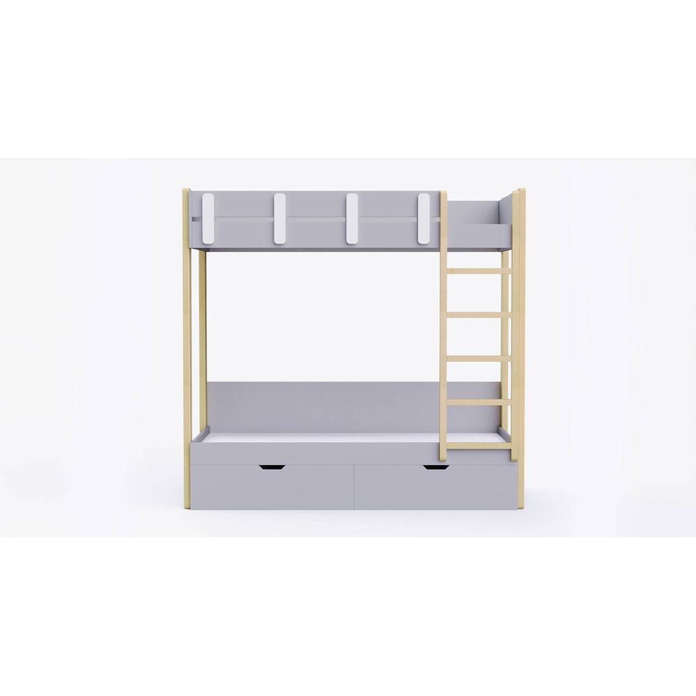 Pine Tree Bunk Bed with Drawer Storage