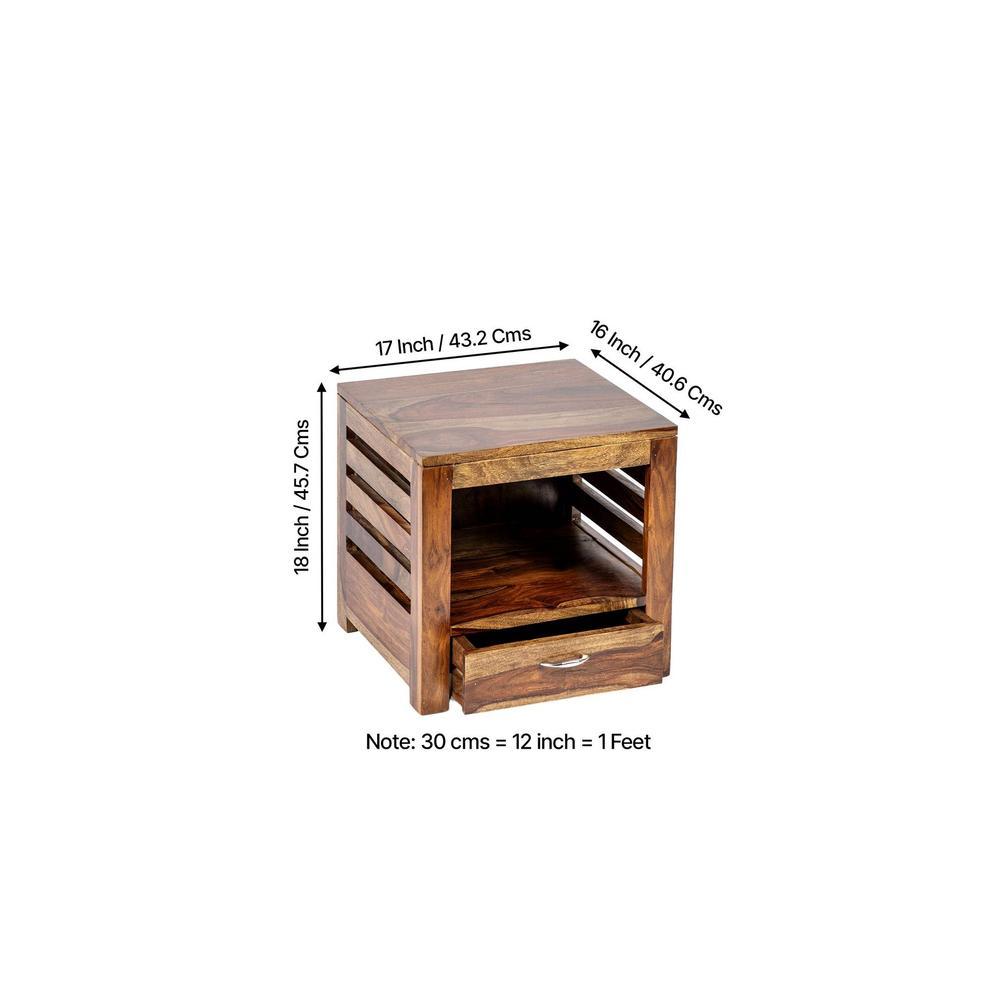 Russell Side Table - Teak Finish