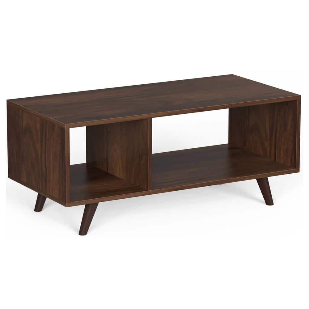 Taury Small Engineered Wood Coffee Center Sofa Tea/Teapoy Console Table (Brown Maple)